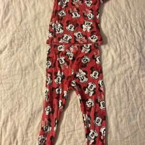 Christmas sale! Disney Red and Pink Minnie Mouse Girls Pajama Set